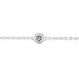Luminesce Lab Grown 1/4 Carat Diamond Bezel Adjustable Bracelet in Sterling Silver