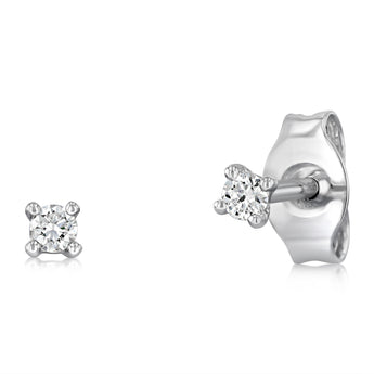 Luminesce Lab Grown Diamond Solitaire Stud Earrings in 9ct White Gold