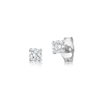 Luminesce Lab Grown 0.20 Carat Diamond Solitaire Stud Earrings in 9ct White Gold