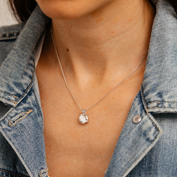 Luminesce Lab Grown 3 Carat Diamond Solitaire Pendant in 9ct White Gold