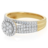 Luminesce Lab Grown 1/2 Carat Diamond Ring in 9ct Yellow Gold