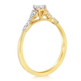Luminesce Lab Grown 0.40 Carat Diamond Ring in 9ct Yellow Gold