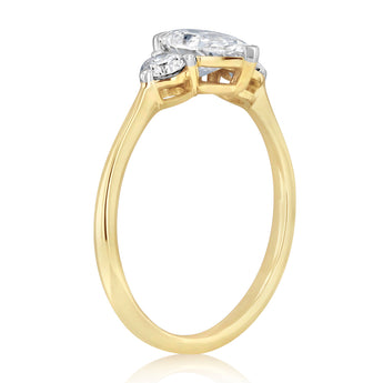 Luminesce Lab Grown 1 Carat Diamond Ring in 9ct Yellow Gold