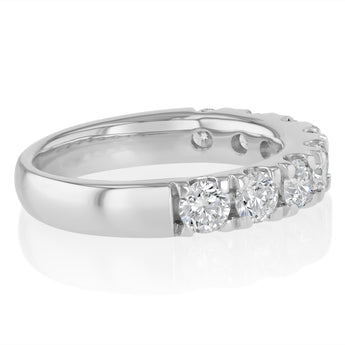 Luminesce Lab Grown 2 Carat Diamond Eternity Straight Ring in Sterling Silver