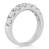 Luminesce Lab Grown 2 Carat Diamond Eternity Straight Ring in Sterling Silver