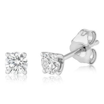 Luminesce Lab Grown 1/2 Carat Diamond Stud Earrings in  Sterling Silver