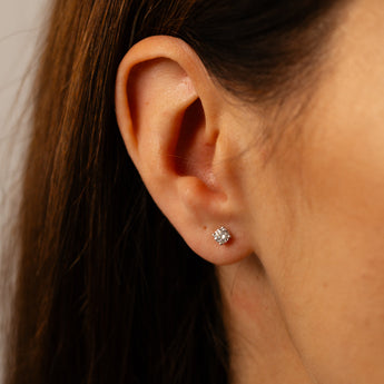 Luminesce Lab Grown 1/2 Carat Diamond Stud Earrings in  Sterling Silver