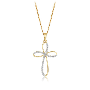 Luminesce Lab Grown 1/10 Carat Diamond Pendant in 9ct Yellow Gold