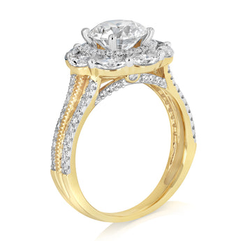 Luminesce Lab Grown 3.25 Carat Diamond Ring in 9ct Yellow Gold