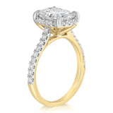 Luminesce Lab Grown 3 Carat Diamond Ring in 9ct Yellow Gold