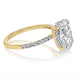 Luminesce Lab Grown 3.20 Carat Diamond Oval Ring in 9ct Yellow Gold