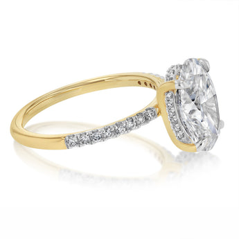Luminesce Lab Grown 3.20 Carat Diamond Oval Ring in 9ct Yellow Gold