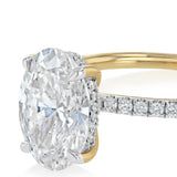 Luminesce Lab Grown 3.20 Carat Diamond Oval Ring in 9ct Yellow Gold