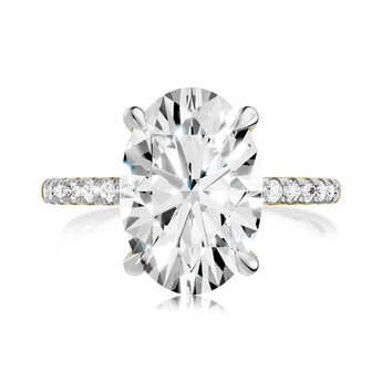 Luminesce Lab Grown 3.20 Carat Diamond Oval Ring in 9ct Yellow Gold