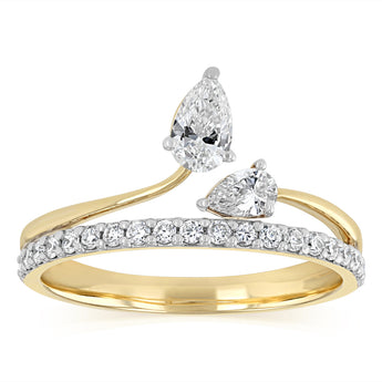 Luminesce Lab Grown 1/2 Carat Diamond Ring in 9ct Yellow Gold