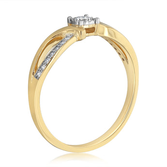 Luminesce Lab Grown 1/5 Carat Diamond Ring in 9ct Yellow Gold