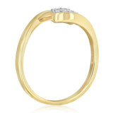 Luminesce Lab Grown 1/4 Carat Diamond Halo Ring in 9ct Yellow Gold