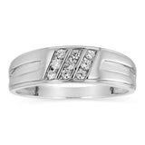 Luminesce Lab Grown 1/6 Carat Diamond Gents Ring in Sterling Silver