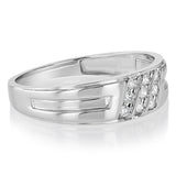 Luminesce Lab Grown 1/6 Carat Diamond Gents Ring in Sterling Silver