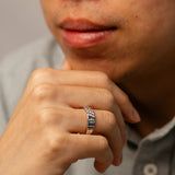 Luminesce Lab Grown 1/6 Carat Diamond Gents Ring in Sterling Silver