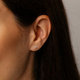 Luminesce Lab Grown 1/4 Carat Diamond Solitaire Stud Earrings in 9ct White Gold