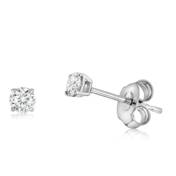 Luminesce Lab Grown 1/4 Carat Diamond Solitaire Stud Earrings in 9ct White Gold