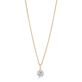 Luminesce Lab Grown 3/4 Carat Diamond Solitaire Pendant in 9ct Yellow Gold