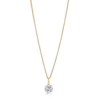 Luminesce Lab Grown 3/4 Carat Diamond Solitaire Pendant in 9ct Yellow Gold