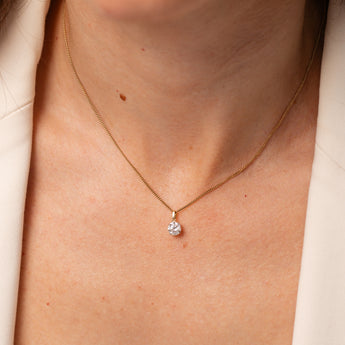 Luminesce Lab Grown 3/4 Carat Diamond Solitaire Pendant in 9ct Yellow Gold