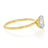 Luminesce Lab Grown 1 Carat Diamond Oval Solitaire Ring in 9ct Yellow Gold