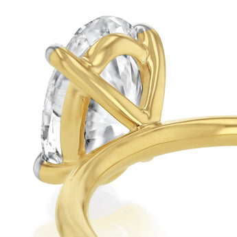 Luminesce Lab Grown 1 Carat Diamond Oval Solitaire Ring in 9ct Yellow Gold
