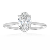 Luminesce Lab Grown 1 Carat Diamond Oval Solitaire Ring in 9ct White Gold