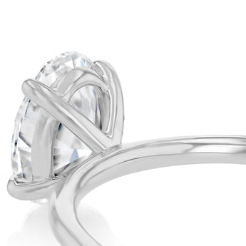 Luminesce Lab Grown 1 Carat Diamond Oval Solitaire Ring in 9ct White Gold