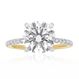Luminesce Lab Grown 3.20 Carat Diamond Ring with Hidden Halo in 9ct Yellow Gold