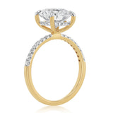 Luminesce Lab Grown 3.20 Carat Diamond Ring with Hidden Halo in 9ct Yellow Gold