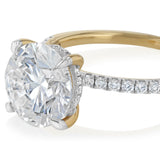 Luminesce Lab Grown 3.20 Carat Diamond Ring with Hidden Halo in 9ct Yellow Gold