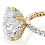 Luminesce Lab Grown 3.20 Carat Diamond Ring with Hidden Halo in 9ct Yellow Gold