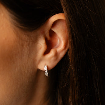 Luminesce Lab Grown 1/2 Carat Diamond Hoop Earrings in Sterling Silver