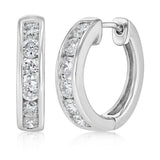 Luminesce Lab Grown 1 Carat Diamond Hoop Earrings in Sterling Silver