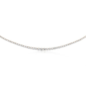 Luminesce Lab Grown 15 Carat Diamond Graduated Tennis Necklace in 9ct Yellow Gold