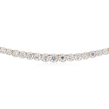 Luminesce Lab Grown 15 Carat Diamond Graduated Tennis Necklace in 9ct Yellow Gold