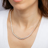 Luminesce Lab Grown 15 Carat Diamond Graduated Tennis Necklace in 9ct Yellow Gold