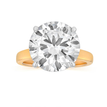 Luminesce Lab Grown 8 Carat Diamond Solitaire Ring in 9ct Yellow Gold