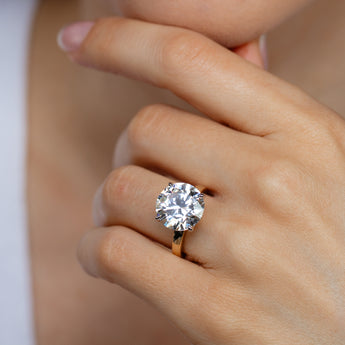 Luminesce Lab Grown 8 Carat Diamond Solitaire Ring in 9ct Yellow Gold