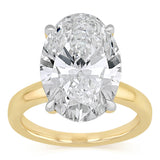 Luminesce Lab Grown 8 Carat Diamond Oval Solitaire Ring in 9ct Yellow Gold