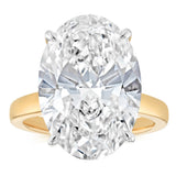 Luminesce Lab Grown 11 Carat Diamond Oval Solitaire Ring in 9ct Yellow Gold