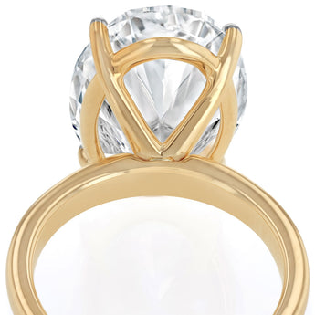 Luminesce Lab Grown 11 Carat Diamond Oval Solitaire Ring in 9ct Yellow Gold