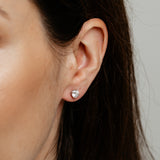 Luminesce Lab Grown 1.50 Carat Diamond Solitaire Stud Earrings in Platinum Plated Sterling Silver