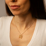 Luminesce Lab Grown 1/10 Carat Diamond Ribbon Pendant in Gold Plated Silver