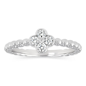 Luminesce Lab Grown 1/5 Carat Diamond Ring in Sterling Silver